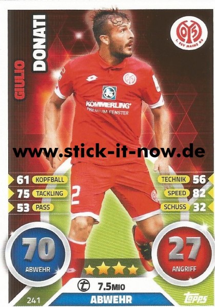 Topps Match Attax Bundesliga 16/17 - Nr. 241