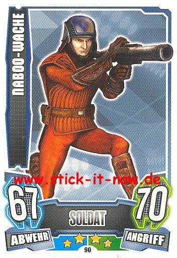 Force Attax - Star Wars - Clone Wars - Serie 4 - NABOO-WACHE - Nr. 90