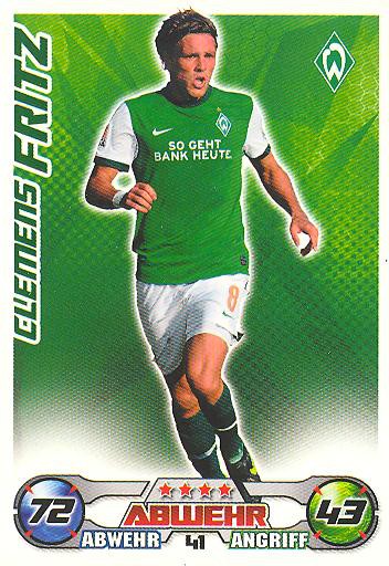 Match Attax 09/10 - CLEMENS FRITZ - SV Werder Bremen - Nr. 41