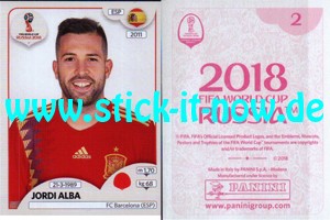 Panini WM 2018 Russland "Sticker" INT/Edition - Nr. 123