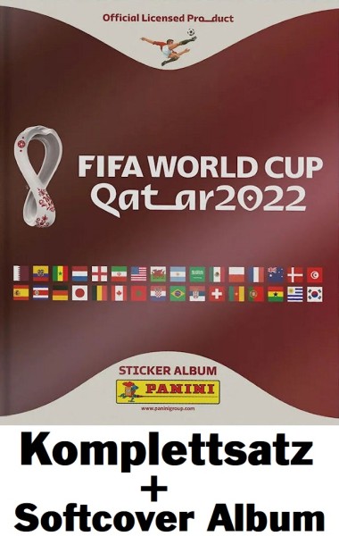 Panini WM 2022 Qatar "Sticker" - komplettsatz (alle Sticker + Softcover Album)