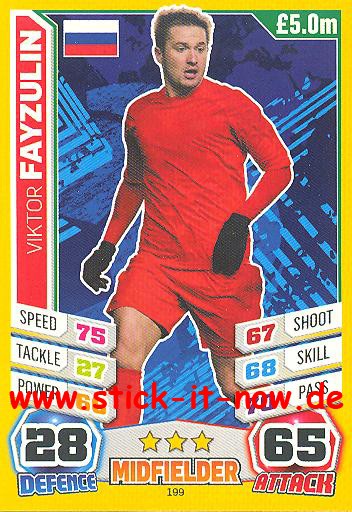 Match Attax "World Stars WM 2014" - VIKTOR FAYZULIN - Nr. 199