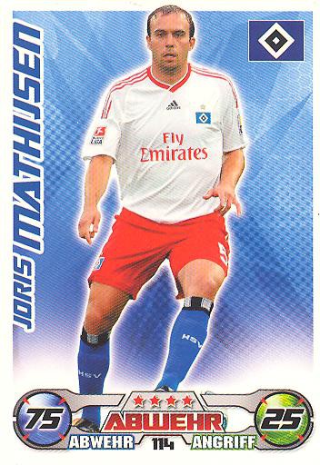 Match Attax 09/10 - JORIS MATHIJSEN - Hamburger SV - Nr. 114