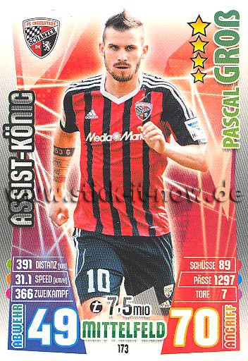 Match Attax 15/16 - Pascal GROß - FC Ingolstadt 04 - Nr. 173