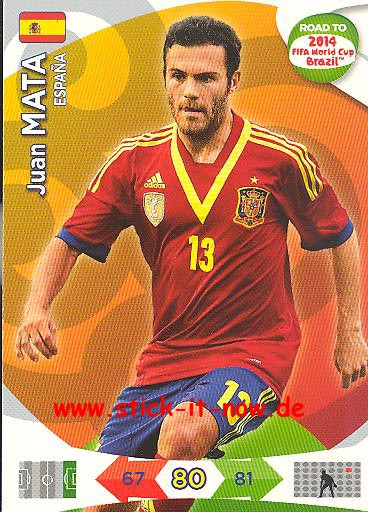 Panini Adrenalyn XL Road to WM 2014 - Juan MATA