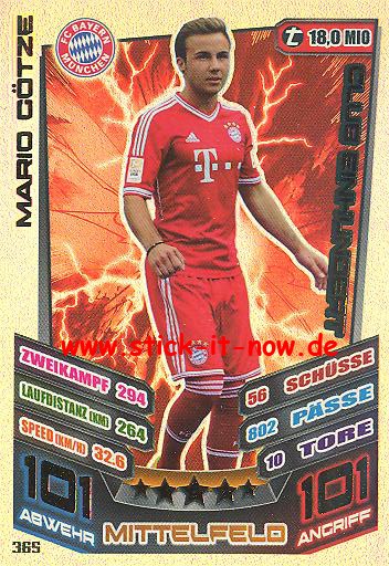 Match Attax 13/14 - Bayern München - Mario Götze - Club 100 - Nr. 365