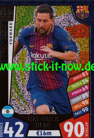 Match Attax Champions League 17/18 - Nr. 443 (Hat-Trick Hero)