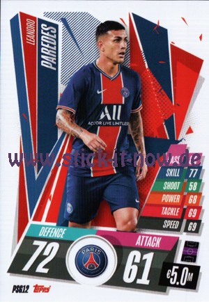 Match Attax Champions League 2020/21 - Nr. PSG 12