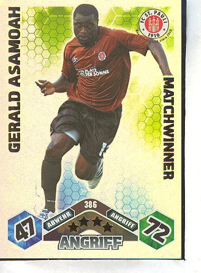 Match Attax 10/11 - Matchwinner - GERALD ASAMOAH - 386