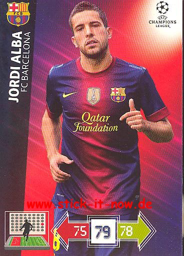 Panini Adrenalyn XL CL 12/13 - FC Barcelona - Jordi Alba