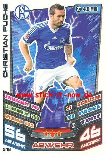 Match Attax 13/14 - FC Schalke 04 - Christian Fuchs - Nr. 278