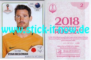 Panini WM 2018 Russland "Sticker" INT/Edition - Nr. 208