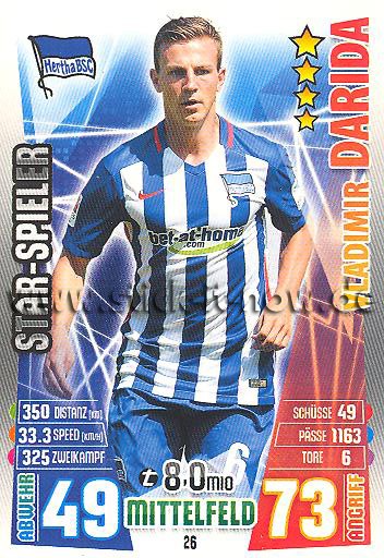 Match Attax 15/16 - Vladimir DARIDA - Hertha BSC Berlin - Nr. 26