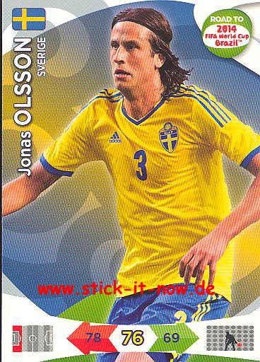 Panini Adrenalyn XL Road to WM 2014 - Jonas OLSSON