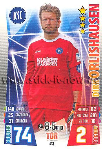 Match Attax 15/16 - Dirk Orlishausen - Karlsruher SC - Nr. 413