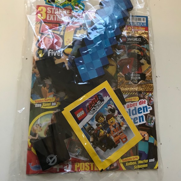 5! Five! Magazin Nr. 3/2019 (mit Ninjago Booster, Pixel-Schwert & Lego Movie Stickertüte)