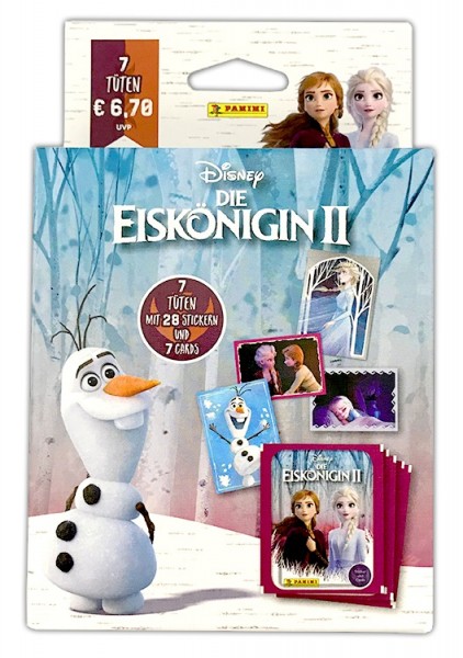 Hardcover Panini Die Eiskönigin 2 Frozen Sticker & Cards Mega Tin Box 20 Tüten 