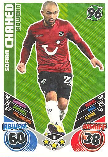 Match Attax 11/12 Extra - SOFIAN CHAHED - Hannover 96 - Nr. 19