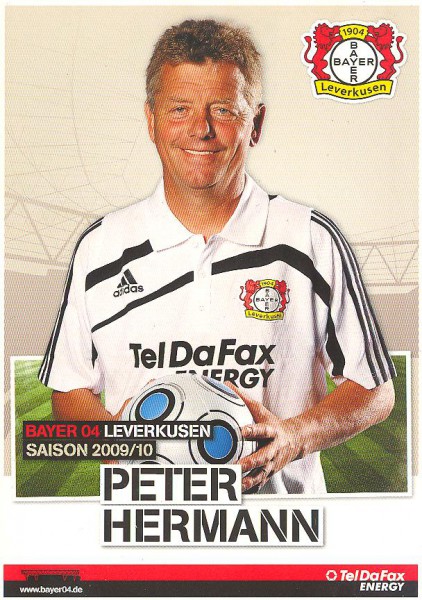 Bayer 04 Leverkusen 09/10 - 2009/10 - Autogrammkarte - Peter Hermann - unsigniert