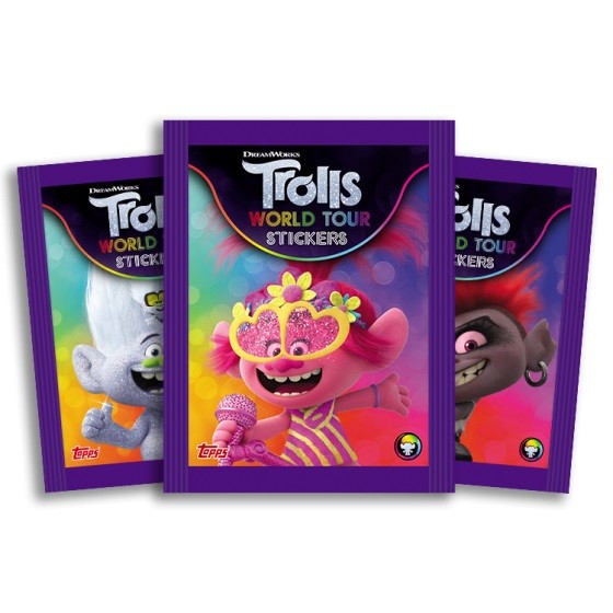 Trolls "World Tour" (2020) - Stickertüte ( 4 Sticker + 1 Stickerkarte )