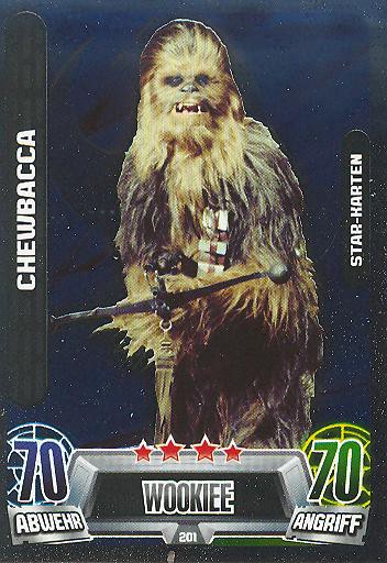 Force Attax Movie Collection - Serie 2 - Star-Karte - Chewbacca - Nr. 201
