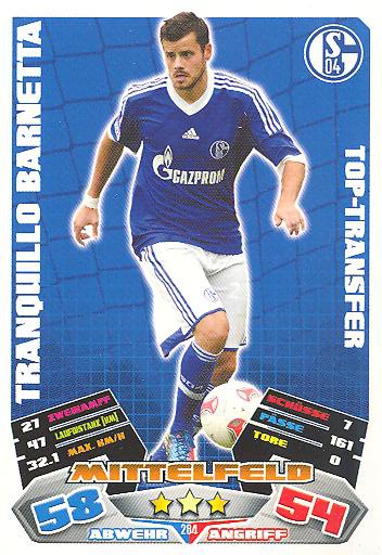 Match Attax 12/13 - Tranquillo Barnetta - FC Schalke 04 - Nr. 284