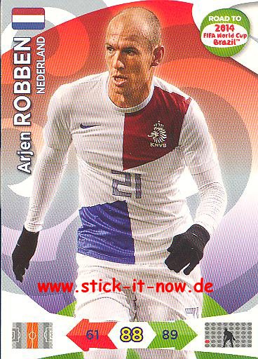 Panini Adrenalyn XL Road to WM 2014 - Arjen ROBBEN