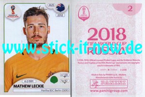 Panini WM 2018 Russland "Sticker" INT/Edition - Nr. 217