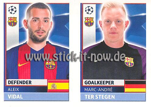 Topps Champions League Sticker 16/17 - Nr. FCB 4 + 5