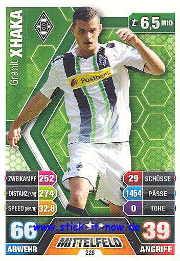 Match Attax 14/15 - Granit XHAKA - Bor. M'gladbach - Nr. 228