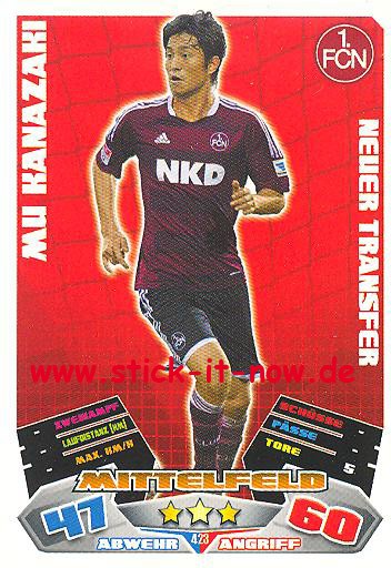 Match Attax 12/13 EXTRA - Mu Kanazaki - 1. FC Nürnberg - Nr. 423