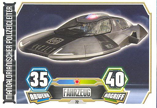 Force Attax - Serie 3 - Mandalorianischer Polizeigleiter - Nr. 72