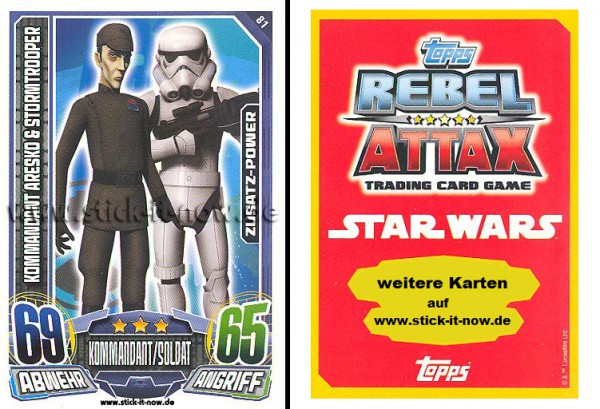 Rebel Attax - Serie 1 (2015) - KOMMANDANT ARESKO & STORMTROOPER - Nr. 81