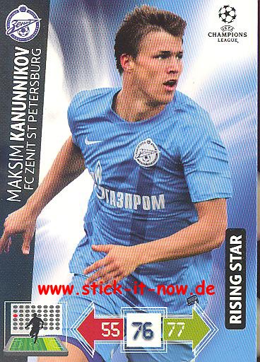 Panini Adrenalyn XL CL 12/13 - Zenit St. Petersburg - Maksim Kanunnikov