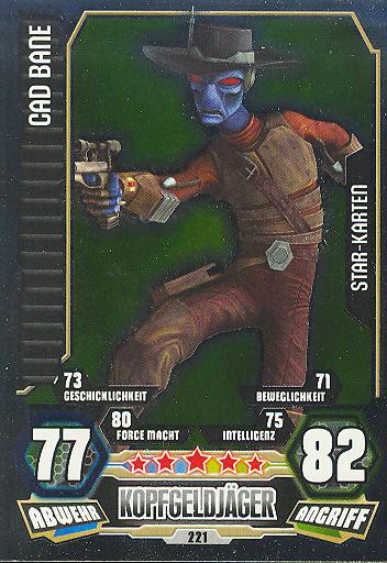 Force Attax - Serie 3 - STAR KARTE - Cad Bane - Nr. 221
