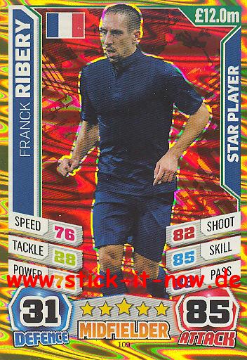 Match Attax "World Stars WM 2014" - FRANCK RIBERY - Star-Player - Nr. 109