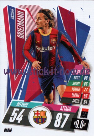 Match Attax Champions League 2020/21 - Nr. BAR 16