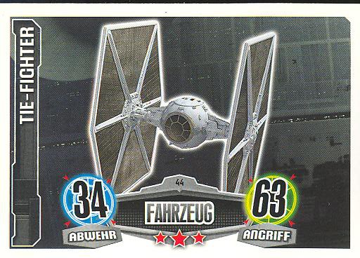 TIE-FIGHTER Das Imperium Fahrzeug Force Attax Movie Cards 3 58 