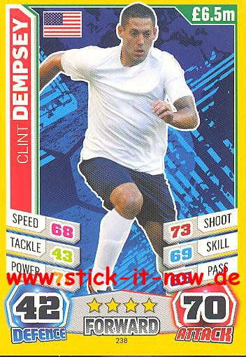 Match Attax "World Stars WM 2014" - CLINT DEMPSEY - Nr. 238