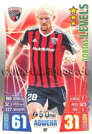 Match Attax 15/16 - Tobias LEVELS - FC Ingolstadt 04 - Nr. 167