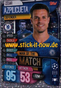 Match Attax Champions League 2019/20 - Nr. M CHE (Man of the Match)