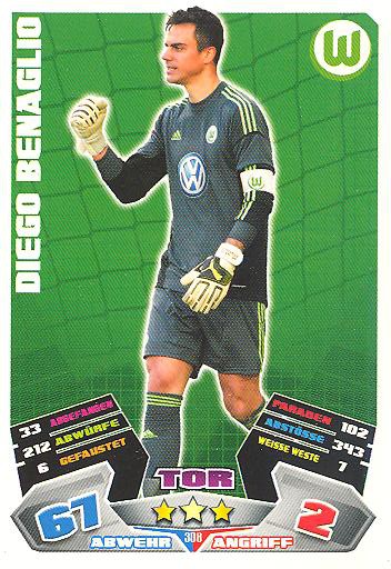 Match Attax 12/13 - Diego Benaglio - VfL Wolfsburg - Nr. 308