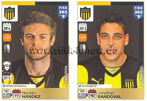 Panini FIFA 365 Sticker - Nr. 832 - 836