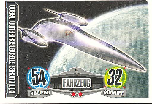 Force Attax - KÖNIGLICHES STERNENSCHIFF VON NABOO - Fahrzeug - Die Republik - Movie Collection