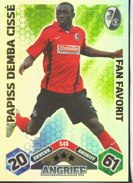 Papiss Demba Cisse - Match Attax 10/11 Spezial - Fan Favorit