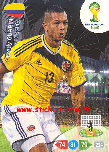 Panini Adrenalyn XL Brasil WM 2014 - Fredy GUARIN