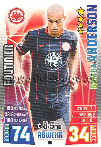 Match Attax 15/16 - Bamba ANDERSON - Ein. Frankfurt - Nr. 96