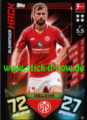 Topps Match Attax Bundesliga 2019/20 "Extra" - Nr. 651