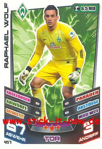 Match Attax 13/14 EXTRA - RAPHAEL WOLF - Nr. 457