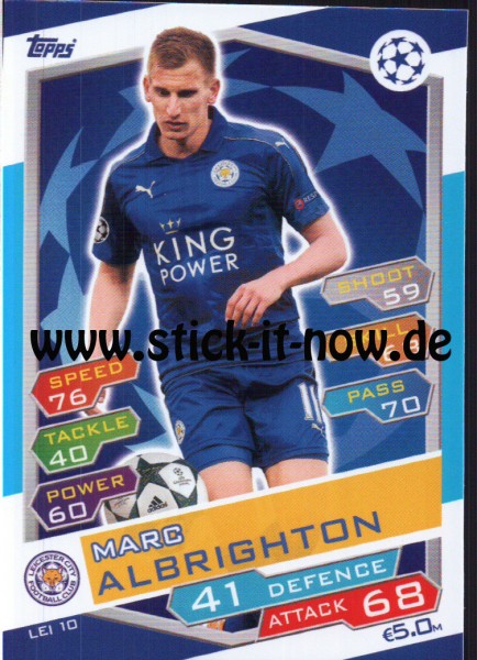 Match Attax Champions League 16/17 - Nr. LEI 10